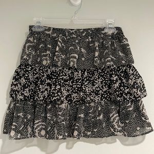 Walter Baker Ruffle Tiered Mini Skirt